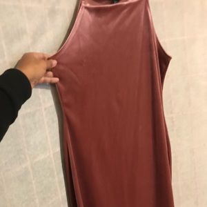 Brand New Rose Pink Suede Dress
